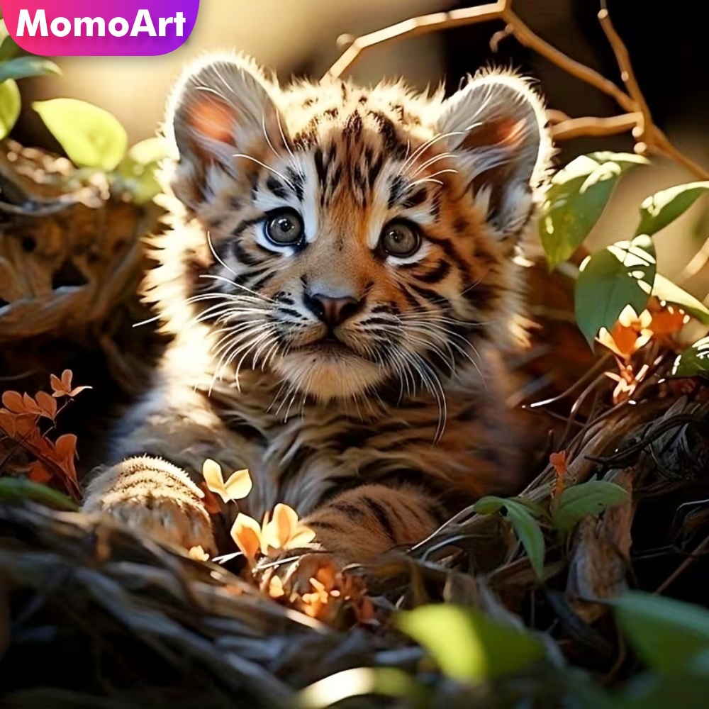 Resin Craft For Beginners - Momoart Diamantmalerei, Tiger-Tiermuster für Erwachsene, Anfänger,