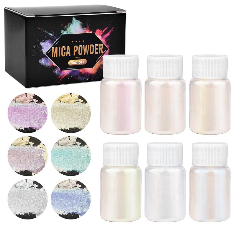 Resin Pigment Set - 6-teiliges Set Epoxidharz-Farbstoff, Glimmerpulver, Puderpigmente-Set, Harz,