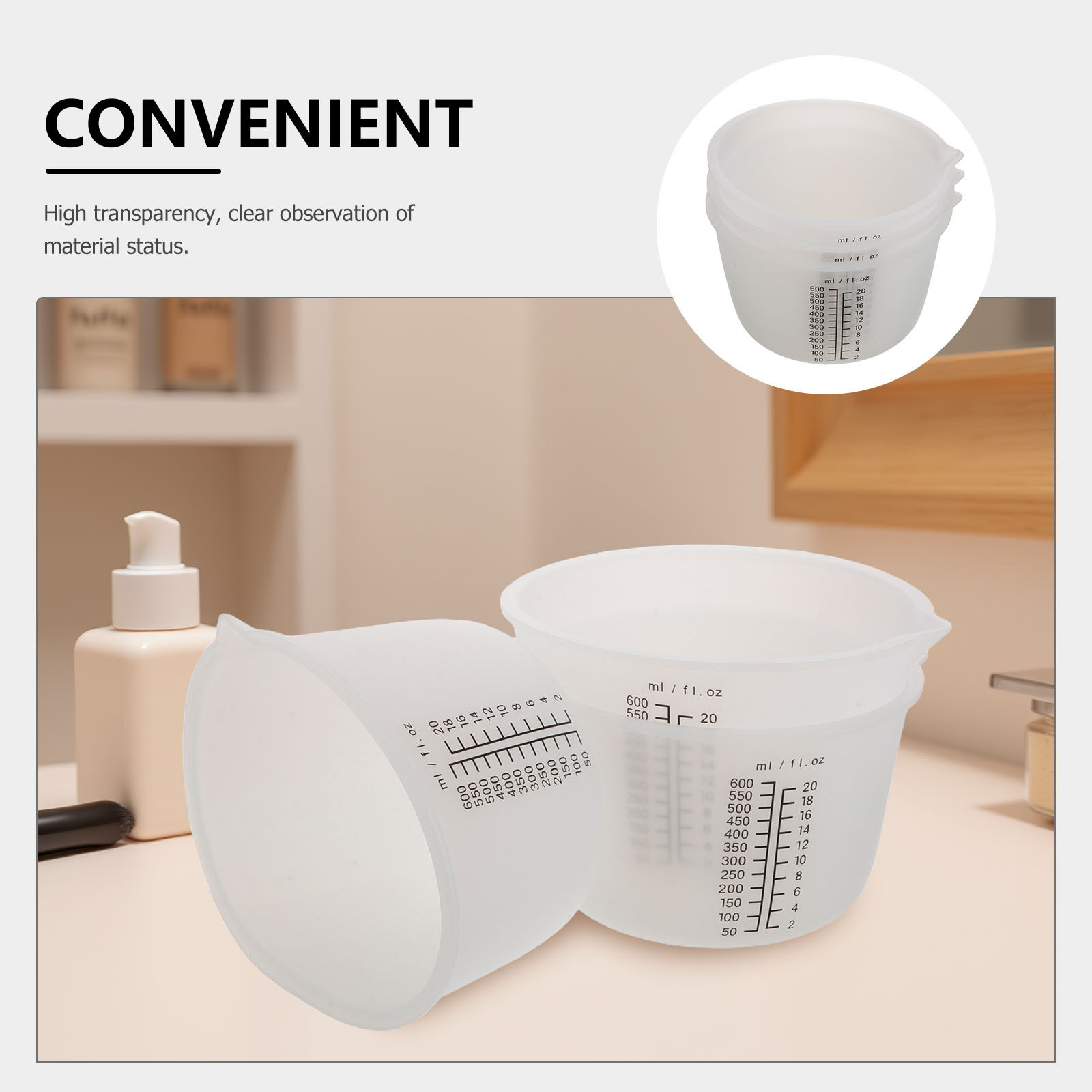 3 Stück Silikon-Messbecher 600 – Mixing Cup Silicone Bewertung und Preis