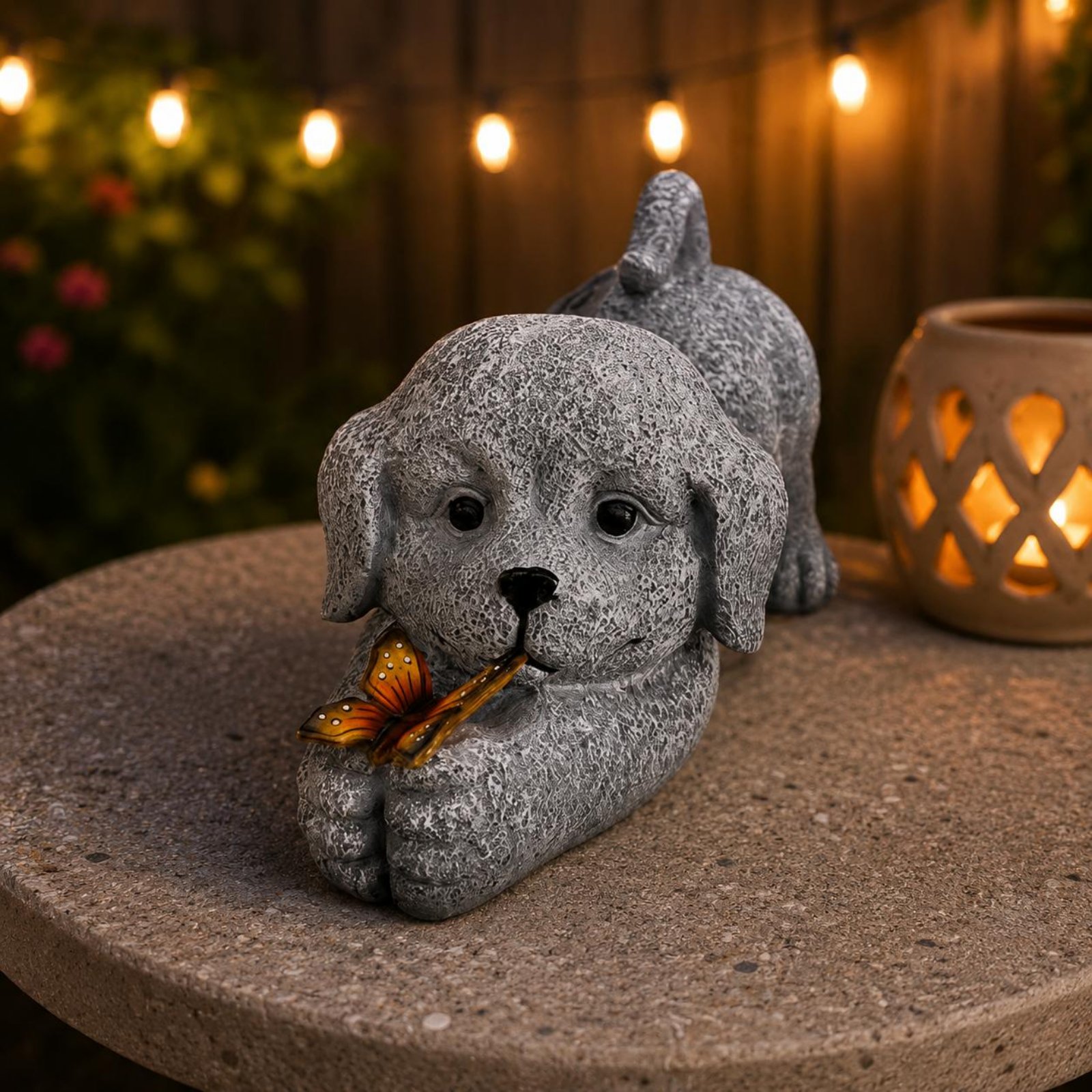 Solar-Hundestatue aus Kunsthar – Resin Crafts Bewertung und Preis
